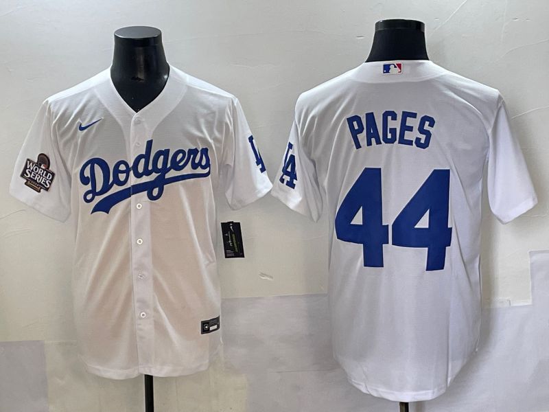 Men 2025 Los Angeles Angels #44 Pages White Game Nike MLB Jersey style 6->los angeles angels->MLB Jersey